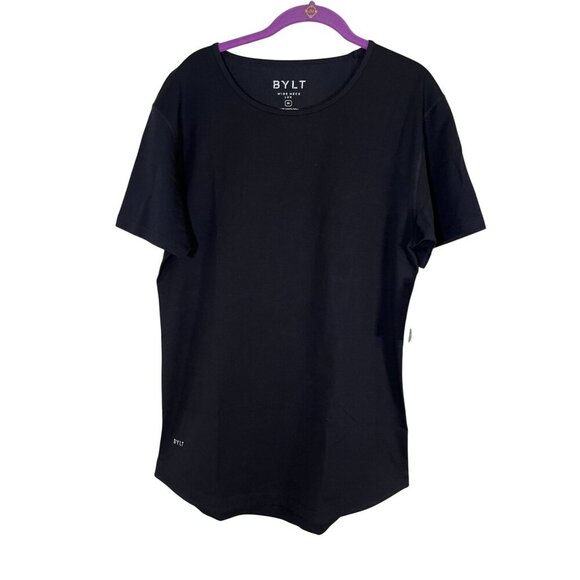BYLT Neutral Top Black M Active Sporty Outdoors Preppy Classic Wide Neck Stretch - Picture 1 of 9